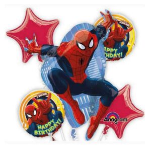Spiderman Happy Birthday Balloon Bouquet