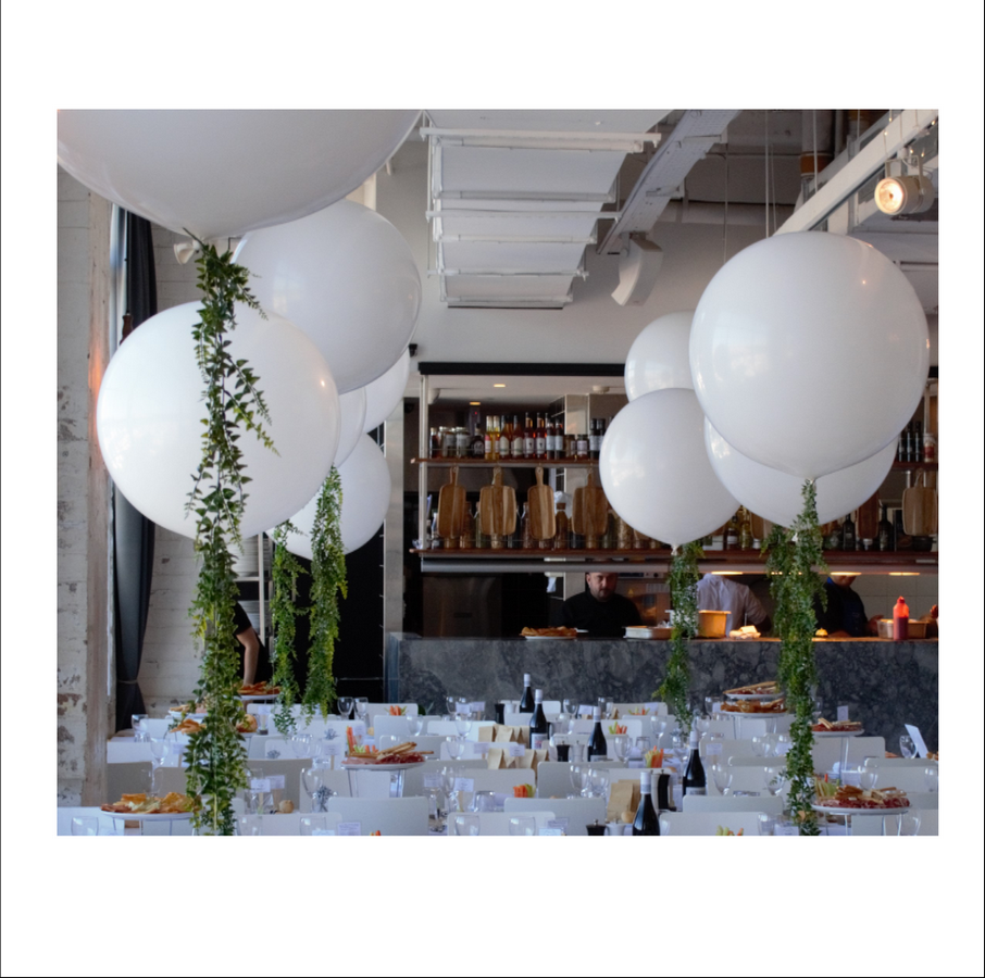 Helium Filled 90cm Balloon + Fern Greenery Garland