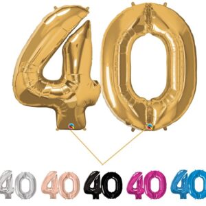Giant 40 Foil Number Balloons on Weight