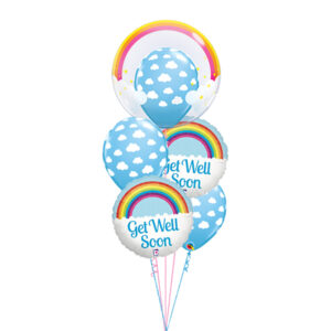 Get Well Soon Rainbow Balloon Bouquet